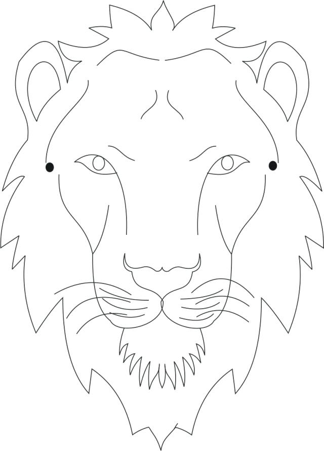 640x891 Lion Mask Coloring Page Animals Mask Template Coloring Pages