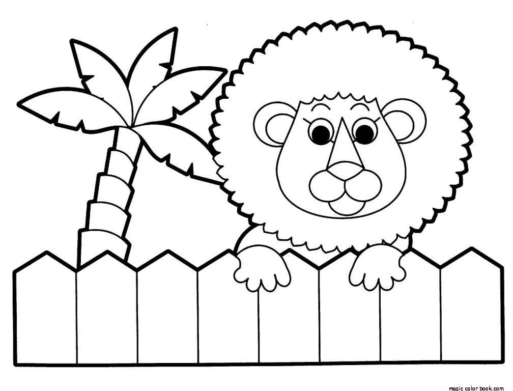 1008x768 Zoo Lion Coloring Pages Online Free