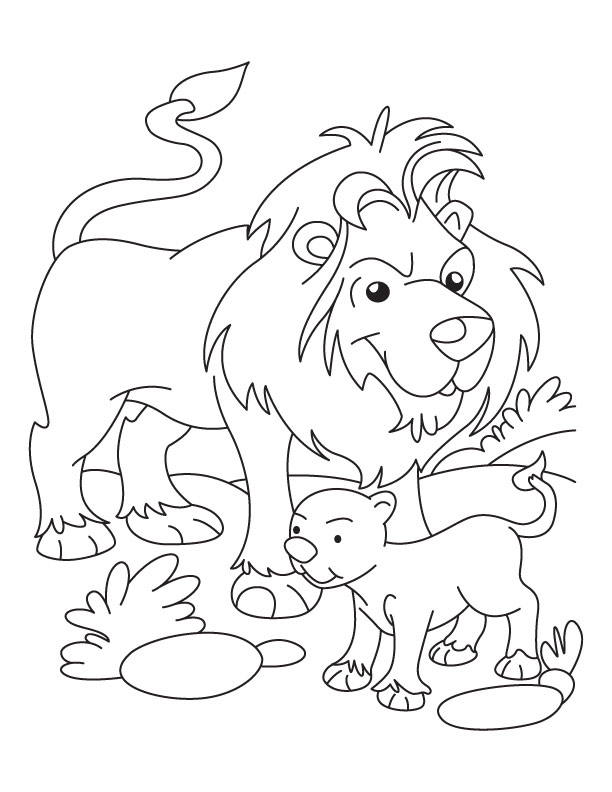 612x792 Lion Lamb Coloring Page Lion And Lamb Coloring Pages Lion Cub