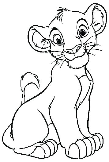 356x528 Baby Lion Coloring Pages