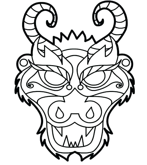 600x671 Elegant Chinese Dragon Coloring Page For China Coloring Pages