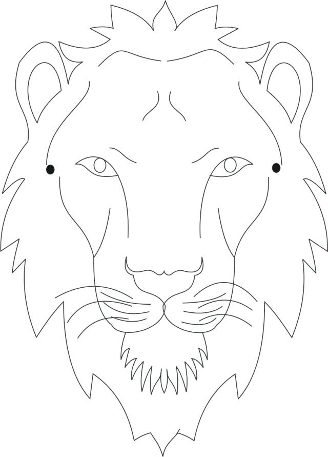 640x891 Lion Face Coloring Page Lion Shape Coloring Face Page Coloring