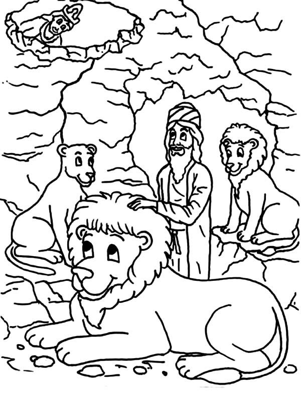 600x781 Daniel And The Lions Den Coloring Page