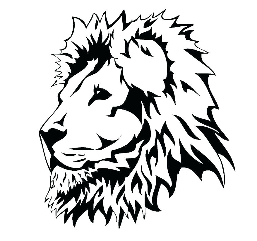 878x823 Lion Head Coloring Pages For Adults Between The Lions Click To See