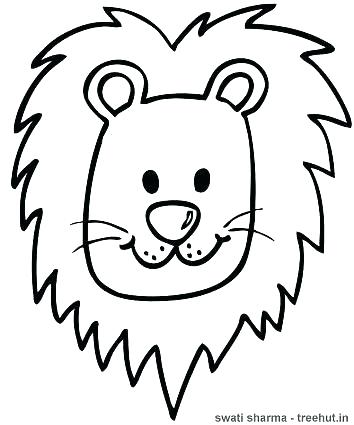 354x425 Lion Head Coloring Pages Inspirational Lion Face Coloring Page