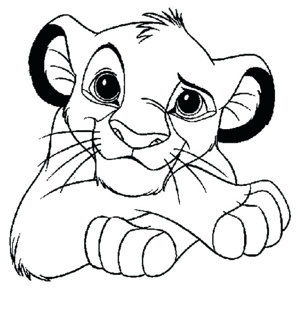 600x646 Lion King Coloring Page Professional