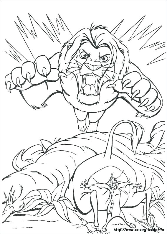 567x794 Lion King Pictures To Color Lion King Character Colouring Page