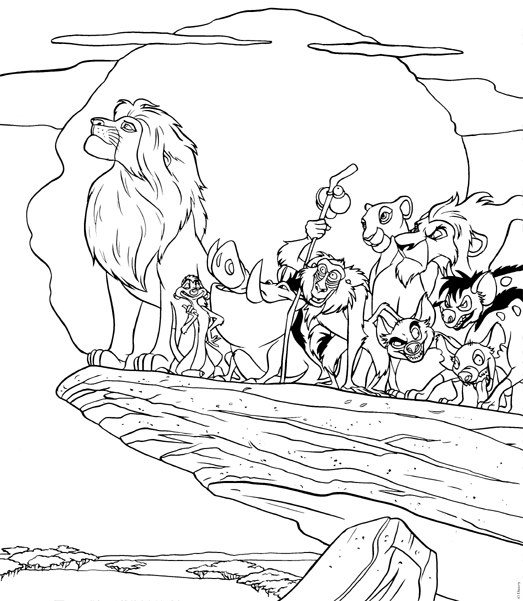 523x601 All Lion King Characters Coloring Page Animal Pages