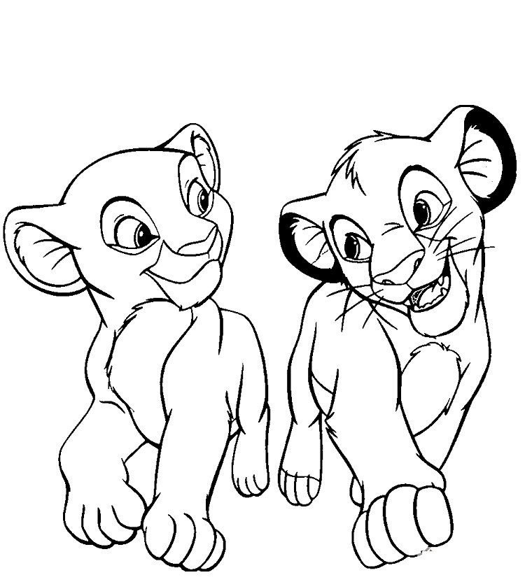 750x832 Lion King Coloring Pages Simba And Nala