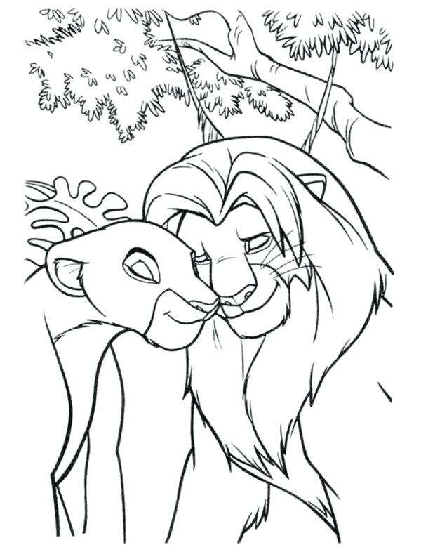 600x786 Lion King Coloring Page Coloring Page Simba And Nala Coloring