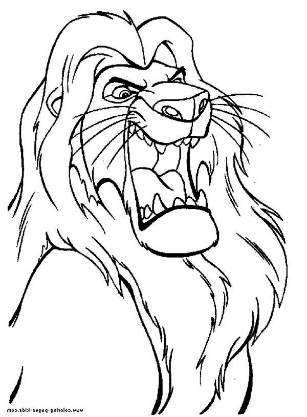 600x814 Mufasa The Great The Lion King Coloring Page