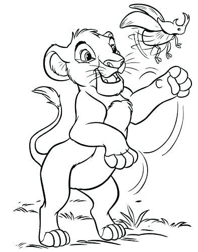 393x500 Simba And Nala Coloring Pages Coloring Pages Medium Size