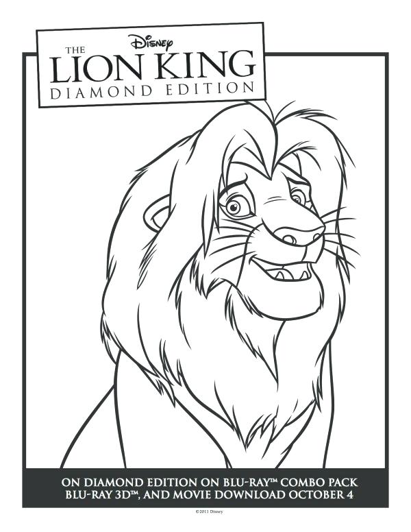 600x776 Simba Coloring Page Lion King Printable Coloring Sheet Disney