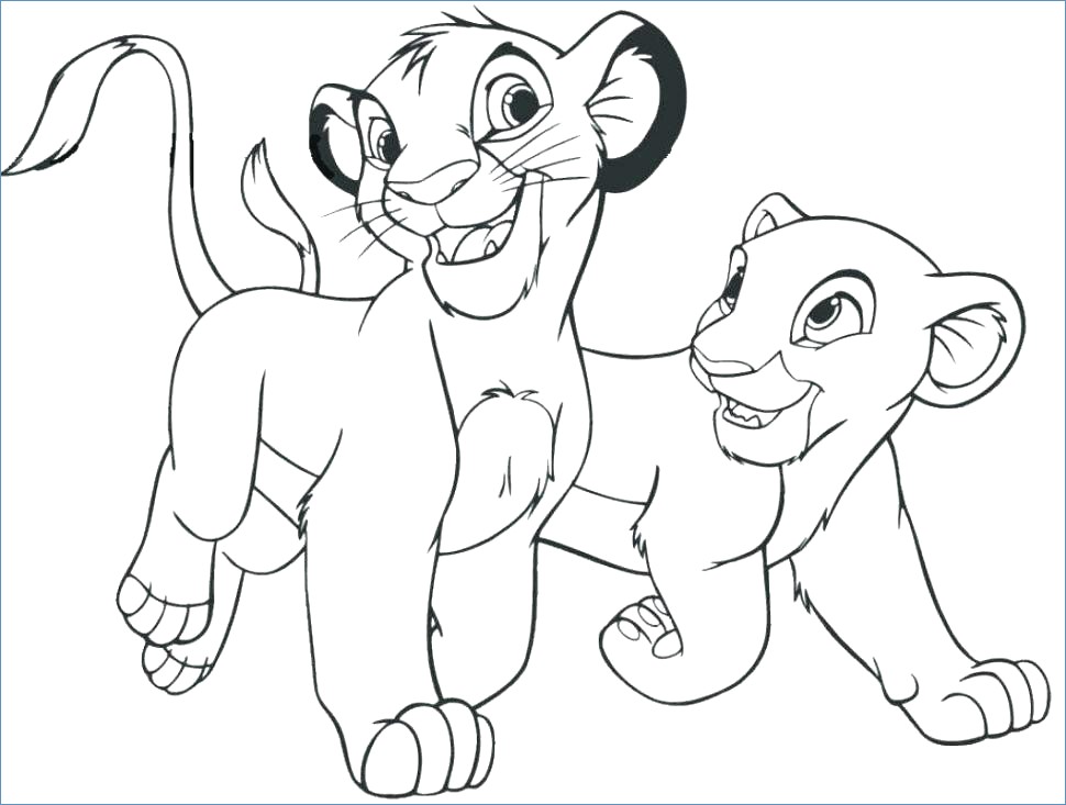 970x733 Young Simba The Lion King Coloring Page