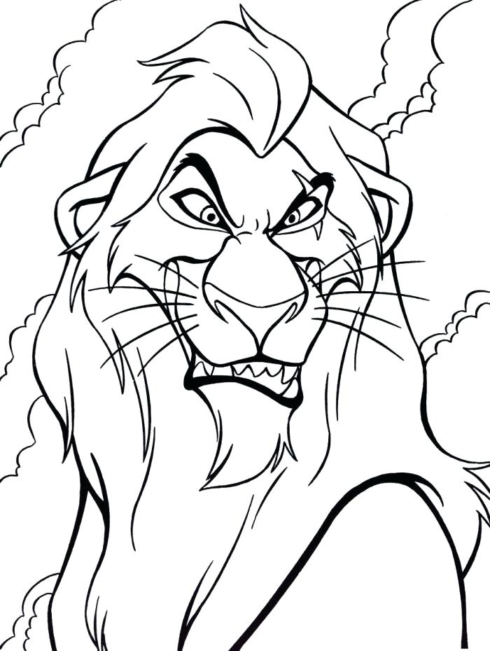 700x930 Lion King Scar Colouring Pages