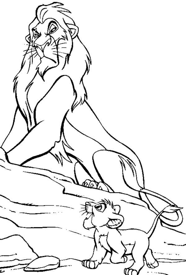 600x890 Scar Hate Simba The Lion King Coloring Page