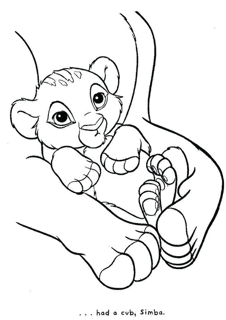 736x1043 Simba Coloring Page Coloring Pages Free Baby A Lion King And Loved
