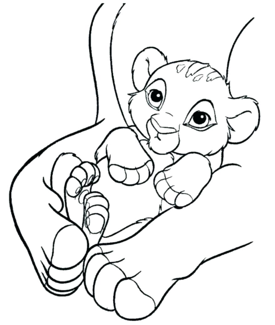 878x1039 Coloring Pages Simba Coloring Pages Baby In Hands A Lion King