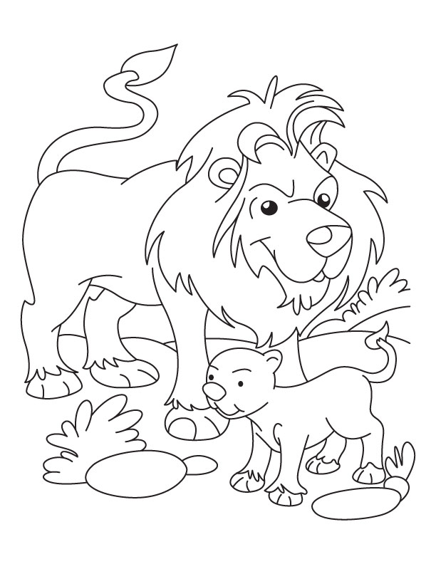 612x792 Lion And Lamb Coloring Pages Lion Cub Coloring Pages Lion And Cub