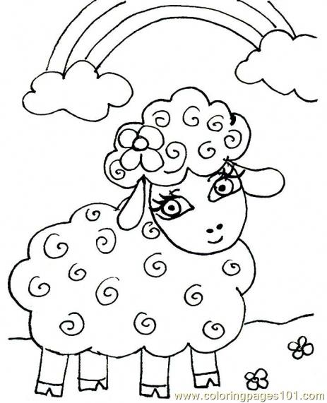 463x571 Little Lamb Coloring Page