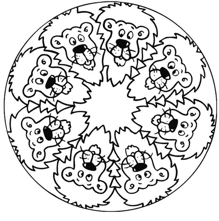 700x706 Lion Mandala Coloring Pages For Kids Knutsels