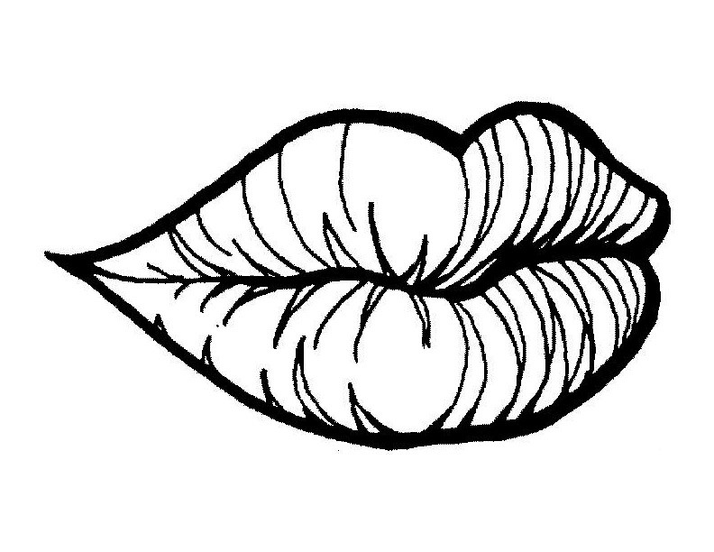 792x612 Lips Coloring Pages