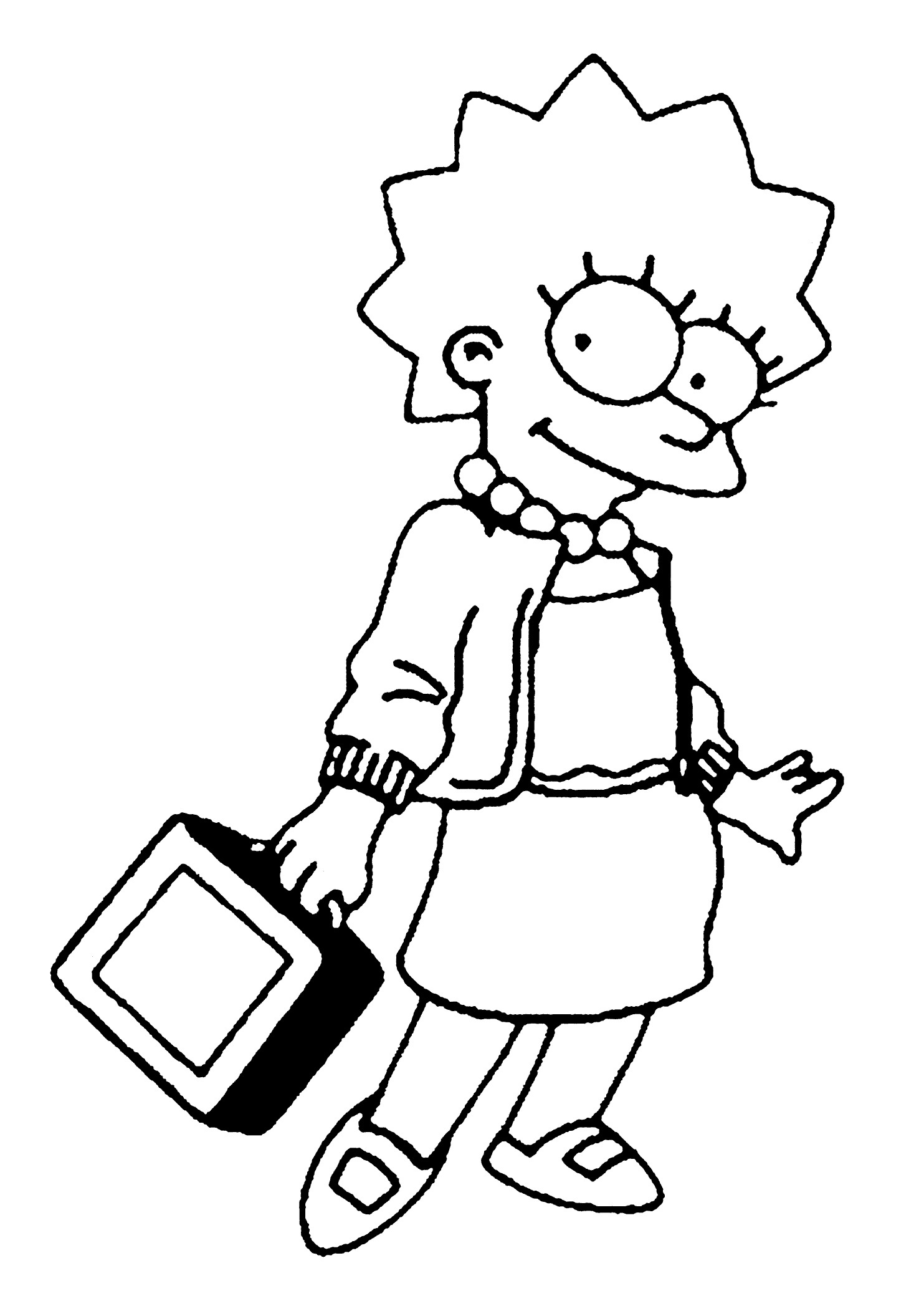 1483x2079 Lisa Simpson Coloring Pages