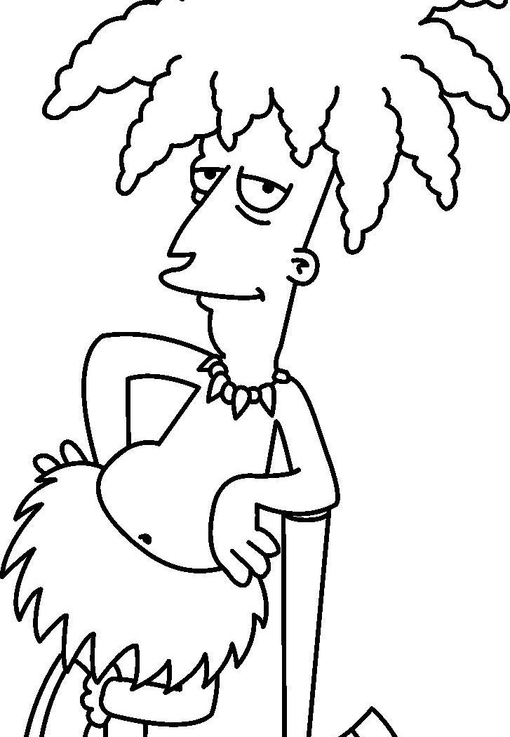 727x1050 Coloring Pages Simpsons Cartoons Maggie Simpson Free Colouring