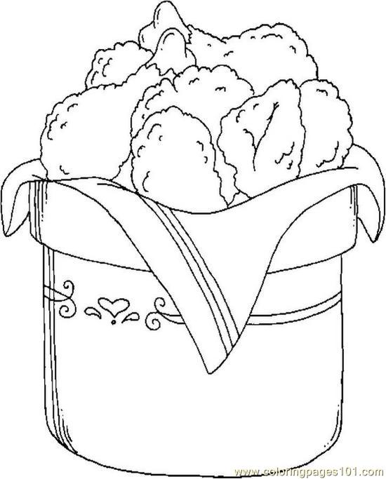 550x683 Fried Chicken Coloring Page