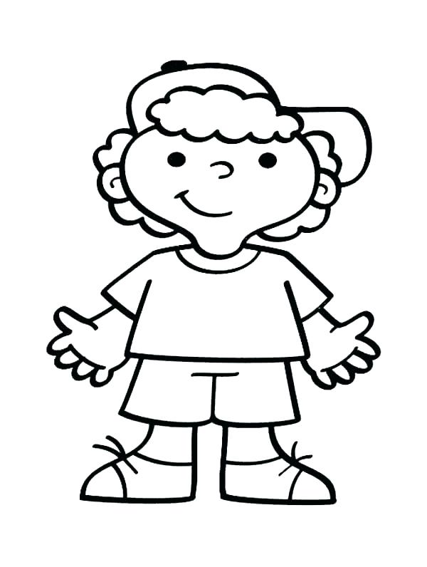 600x796 Coloring Page Boy Little Kid Coloring Pages Coloring Page Boy