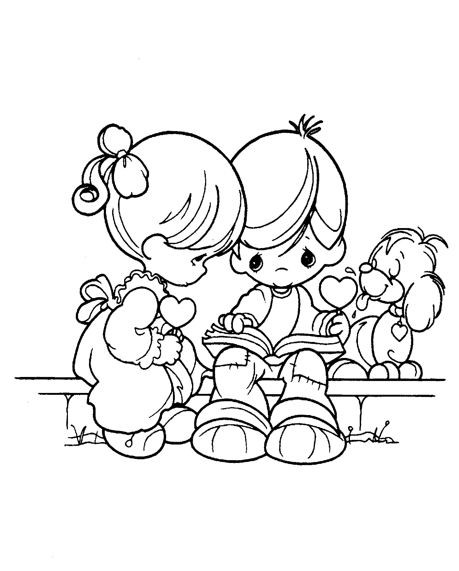 1494x1860 Precious Moments Always With The Little Dog Coloring Pages
