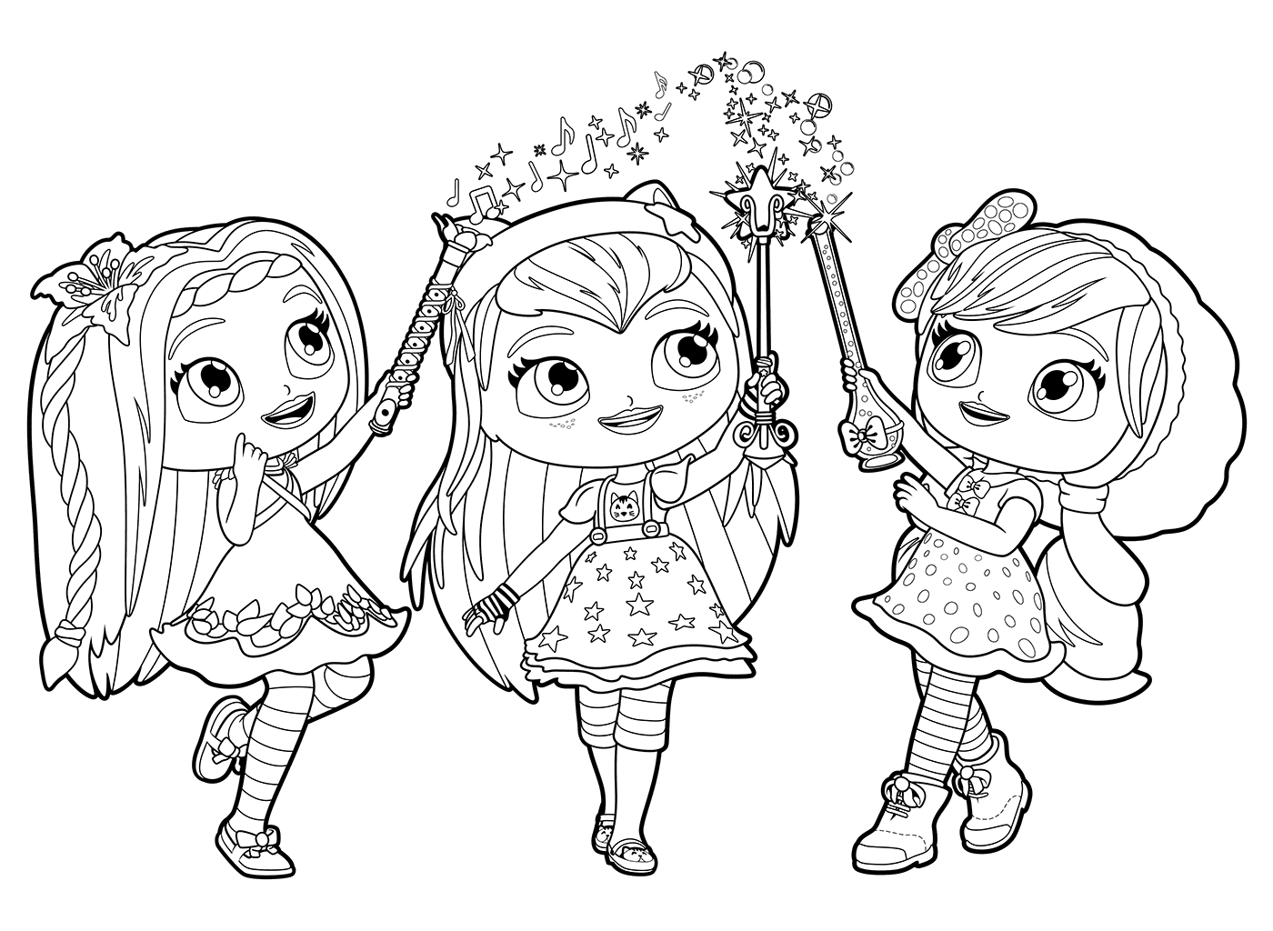 1400x1024 Little Charmers Coloring Page