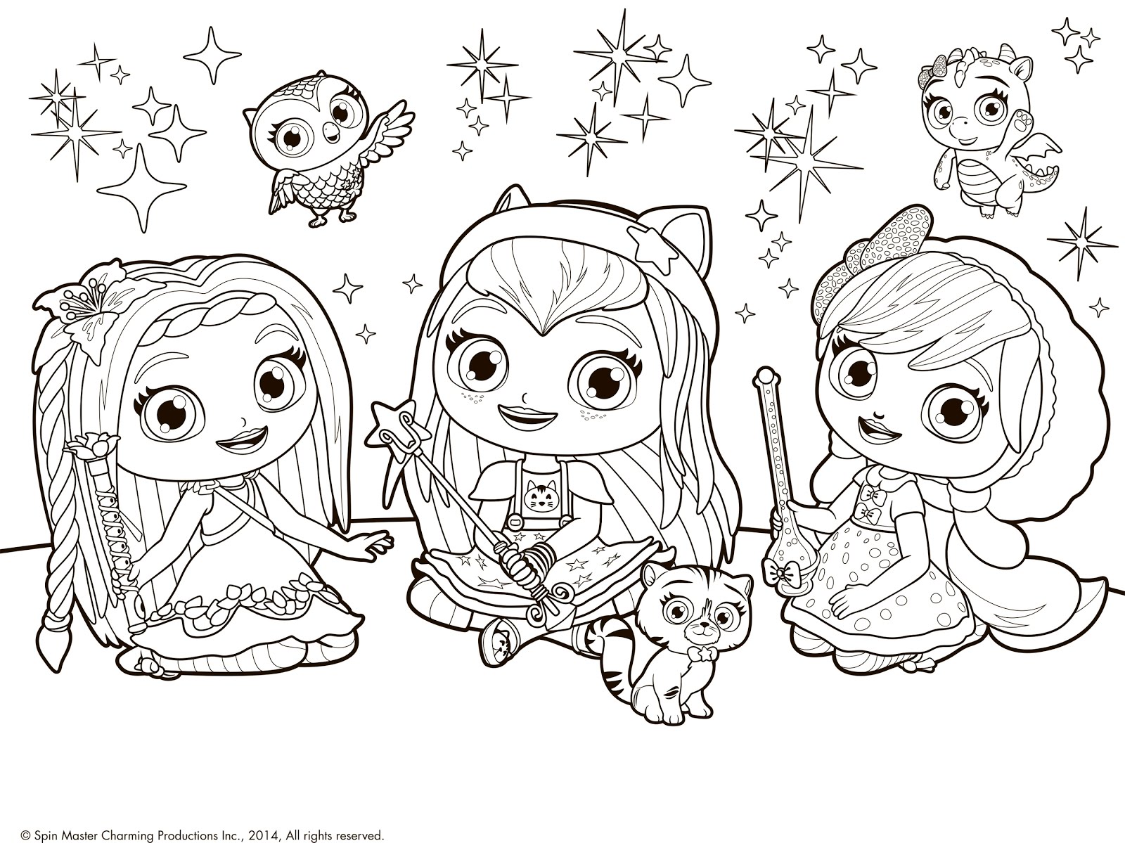 1600x1199 Little Charmers Coloring Page Posie And Hazel And Lavender