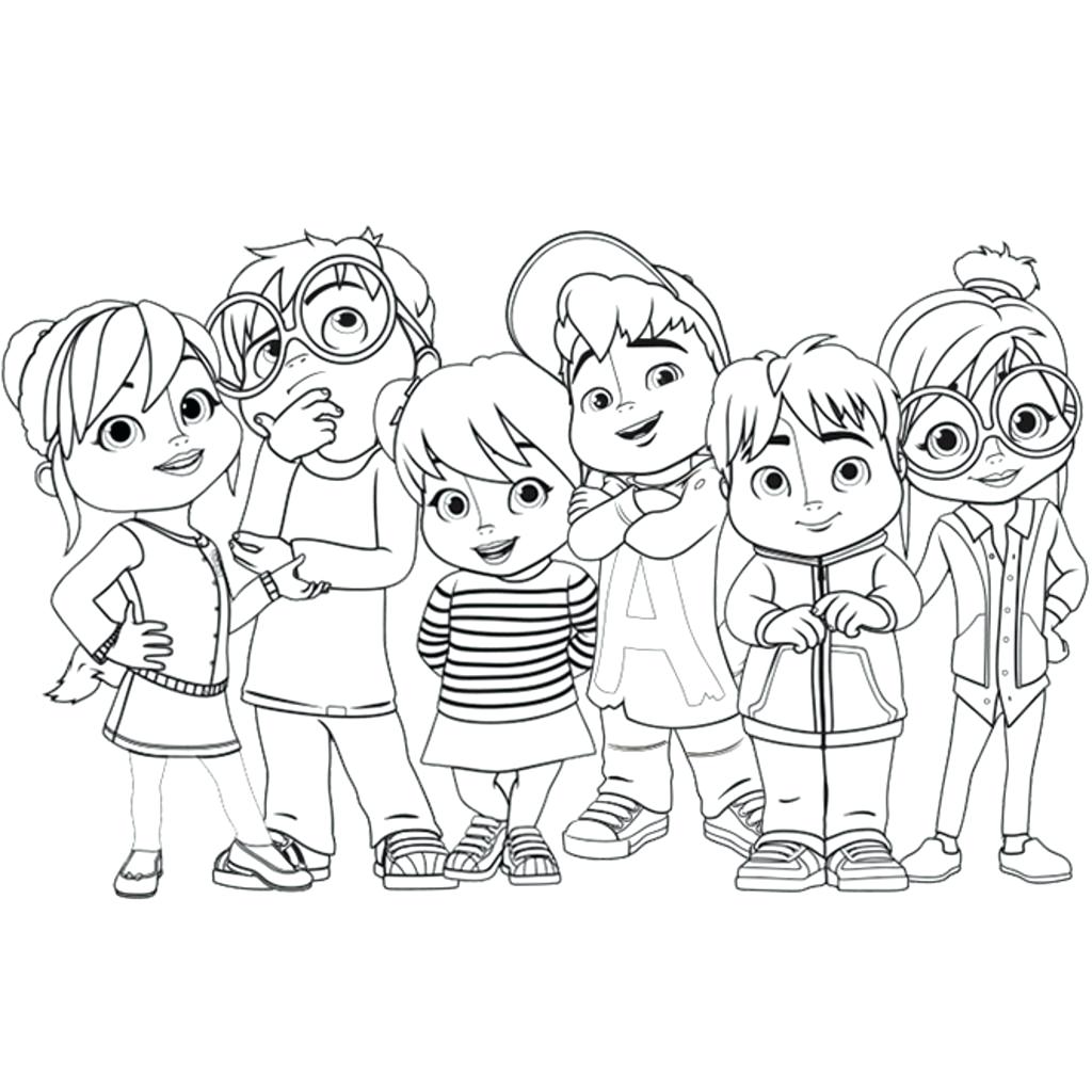 1024x1024 Little Charmers Coloring Pages And The Chipmunks And The Chipmunks