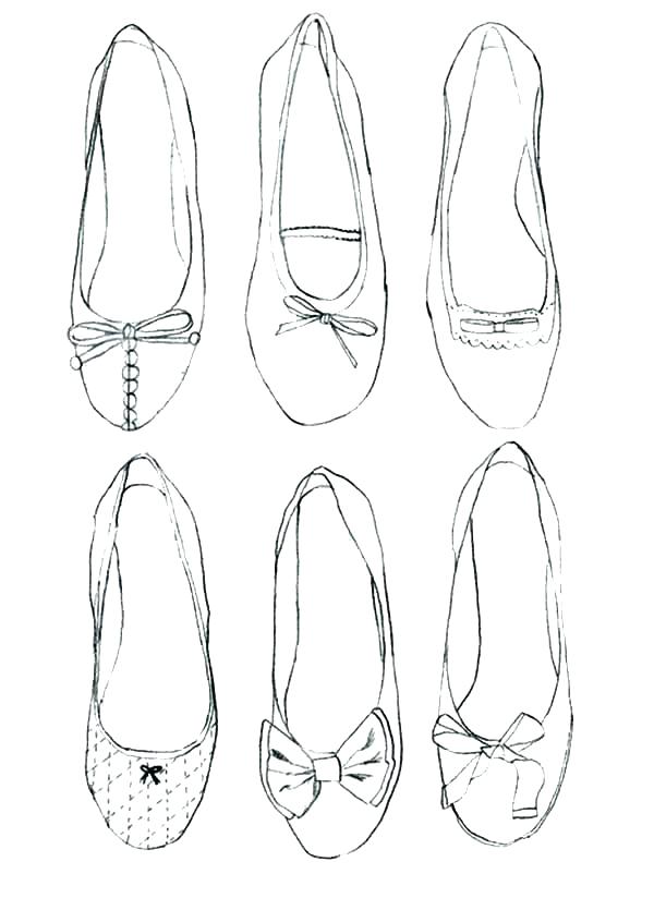 600x824 Ballerina Shoes Coloring Pages