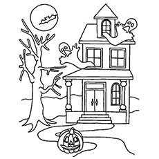 230x230 Top Free Printable Haunted House Coloring Pages Online