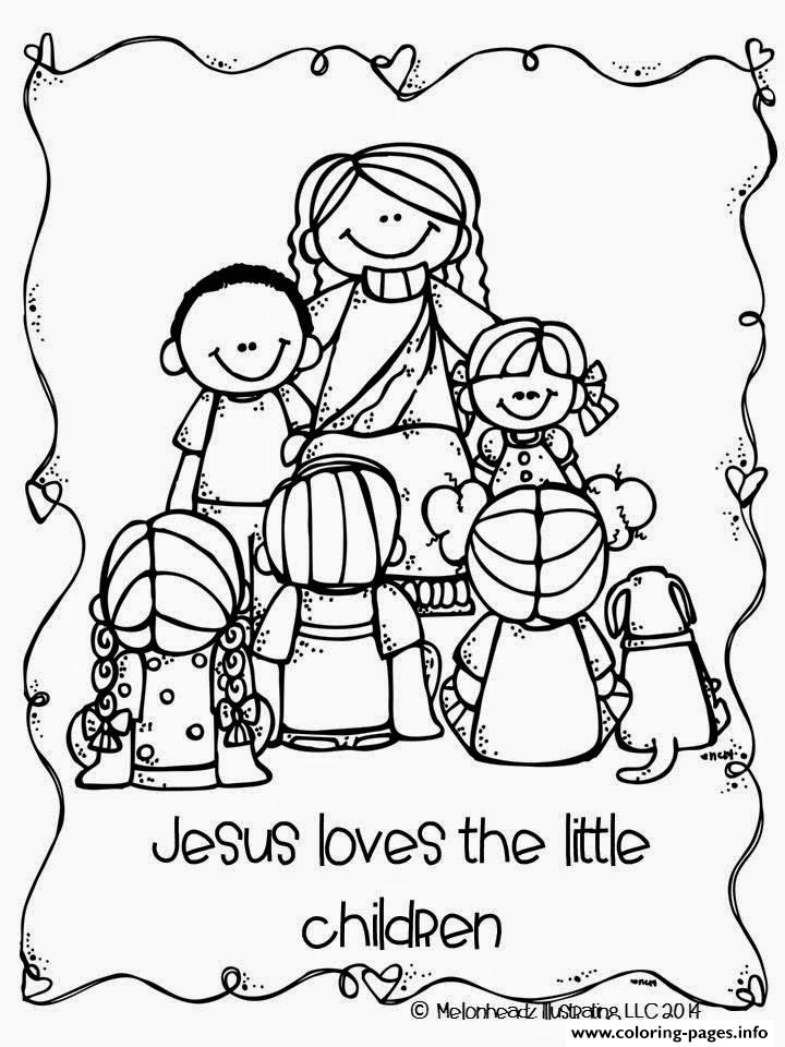 720x960 Jesus Loves The Little Children Coloring Page Download