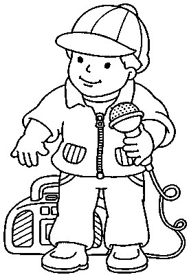 275x400 Little Boy With Microphone Sings Kids Coloring Pages Gtgt Disney