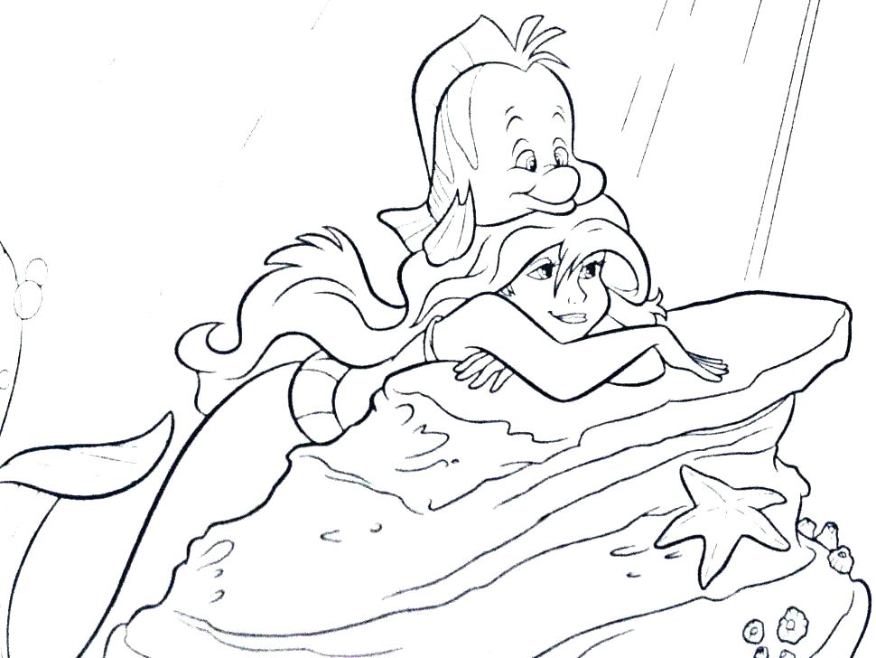 970x728 Little Mermaid Coloring Books Coloring Pages Medium Size