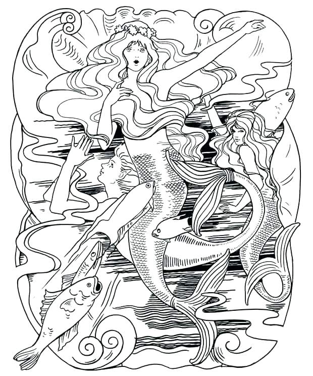620x744 Little Mermaid Coloring Pages