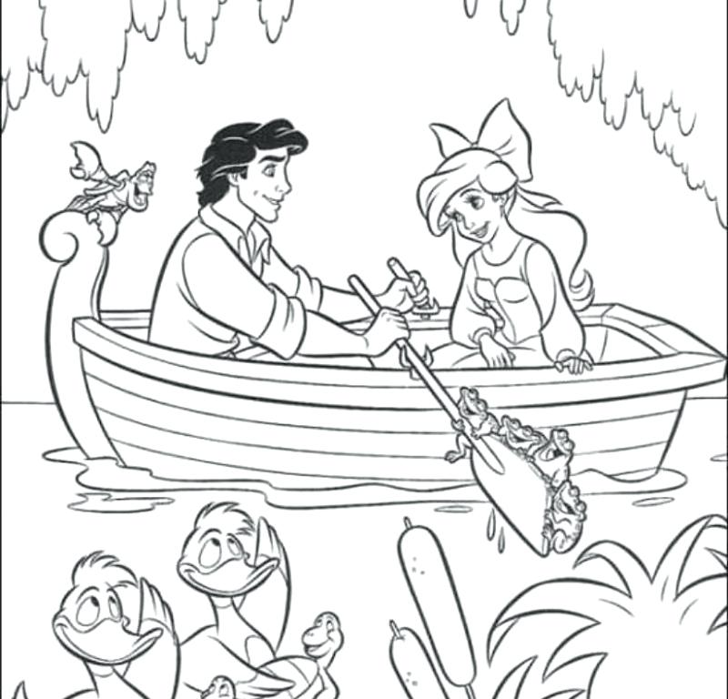 800x768 And Coloring Ariel And Eric Coloring Pages On A Date With Little