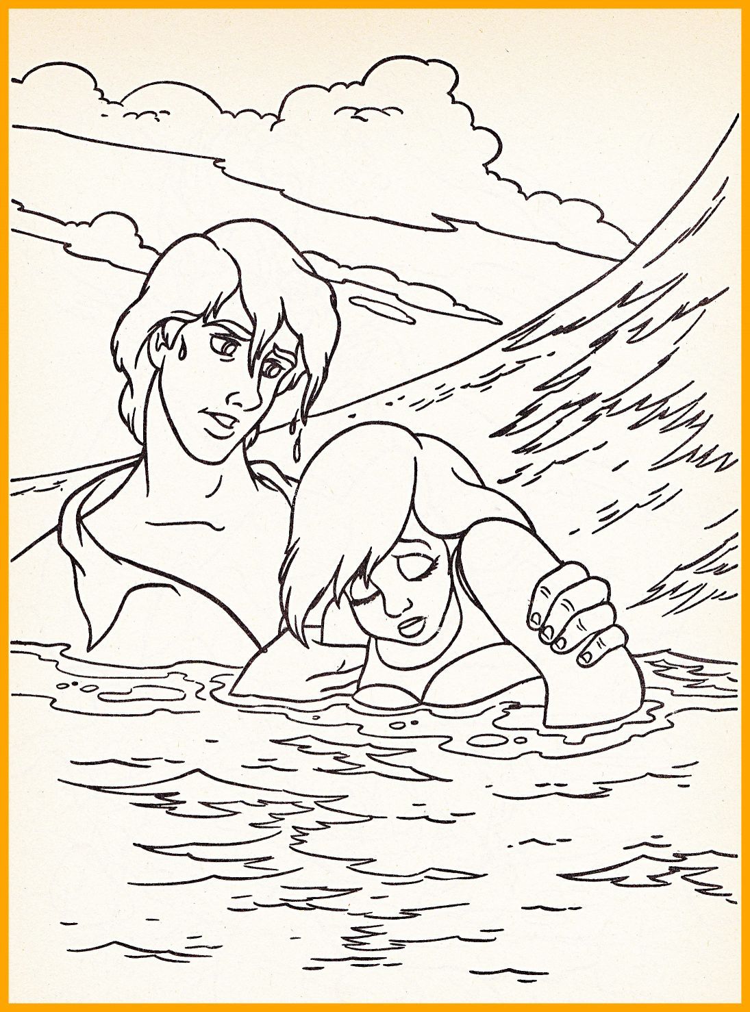 1095x1478 Unbelievable Ariel And Eric Coloring Pages The Little Mermaid