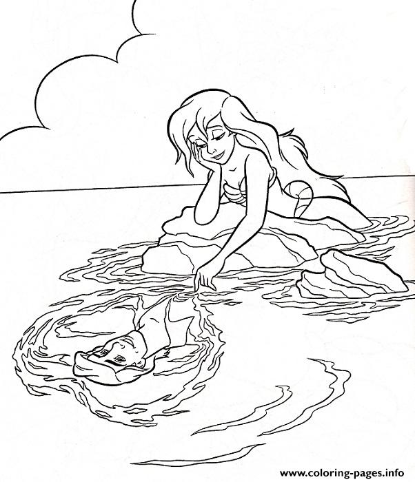 602x700 Ariel Always Thinking About Eric Little Mermaid Coloring