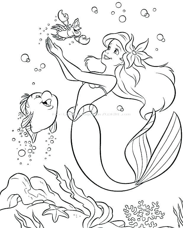 618x770 Flounder Coloring Pages From The Little Mermaid Flounder Coloring