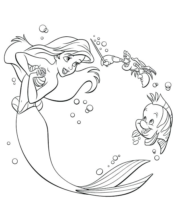 618x785 Flounder Coloring Pages The Little Mermaid Coloring Pages