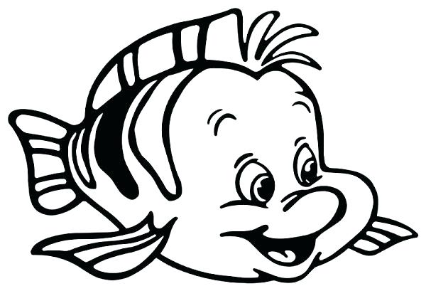 600x409 Flounder Coloring Pages From The Little Mermaid Yongtjun