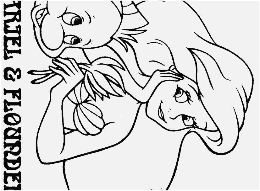 827x609 Coloring Pages Ariel Images Fresh Little Mermaid Flounder Coloring