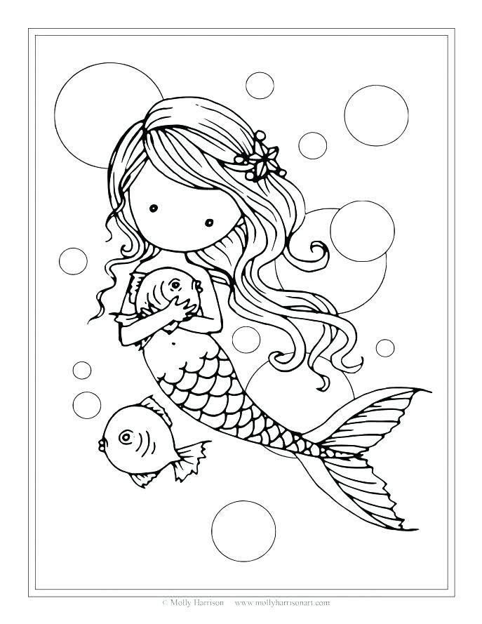 687x889 Little Mermaid Coloring Pages Free Mermaid Coloring Pages Medium