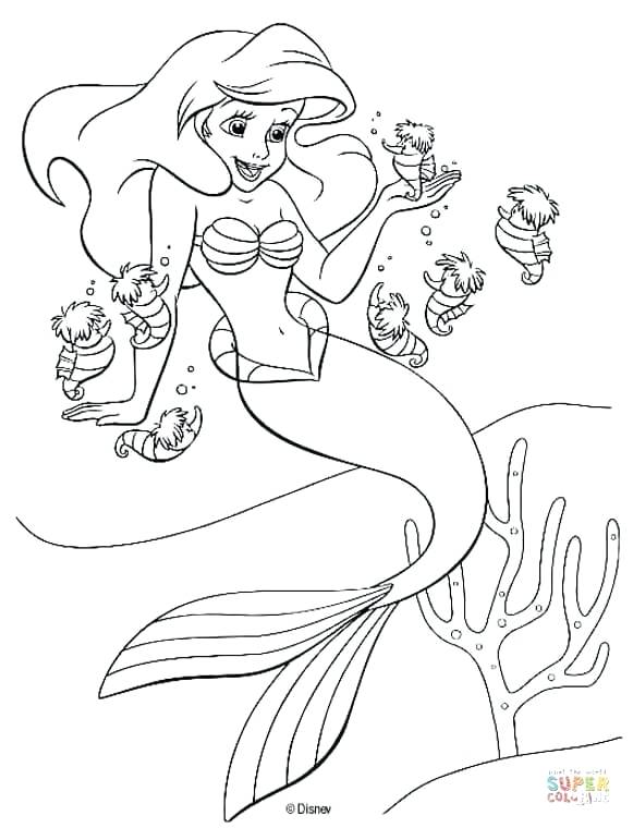 581x760 My Little Mermaid Coloring Pages Mermaid Coloring Book Amazing