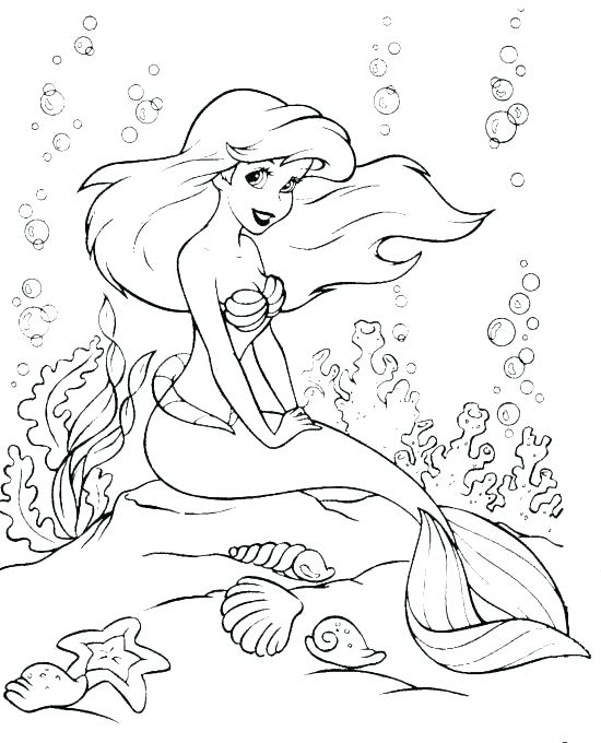 550x680 Little Mermaid Printable Coloring Pages Cool Printable Coloring
